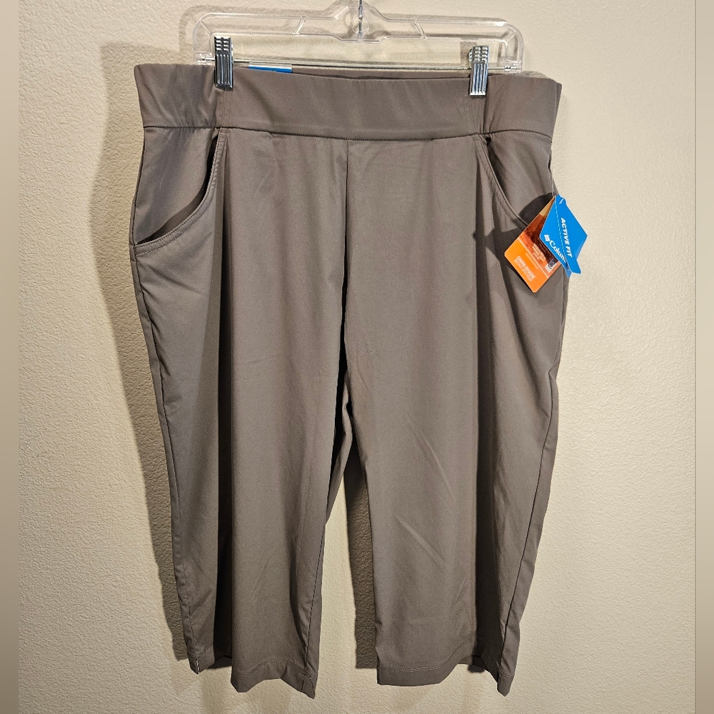Columbia Active Fit Capri Pants Women Size XL New Gray